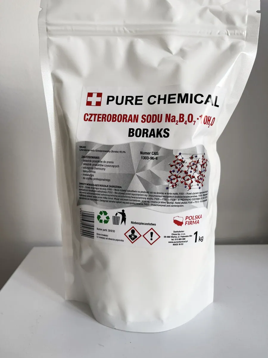 Kilogramowe opakowanie boraksu